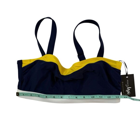 NEW Pour Moi Palm Springs Hidden Underwired Cami Bikini Top 34DD Blue - Picture 10 of 11